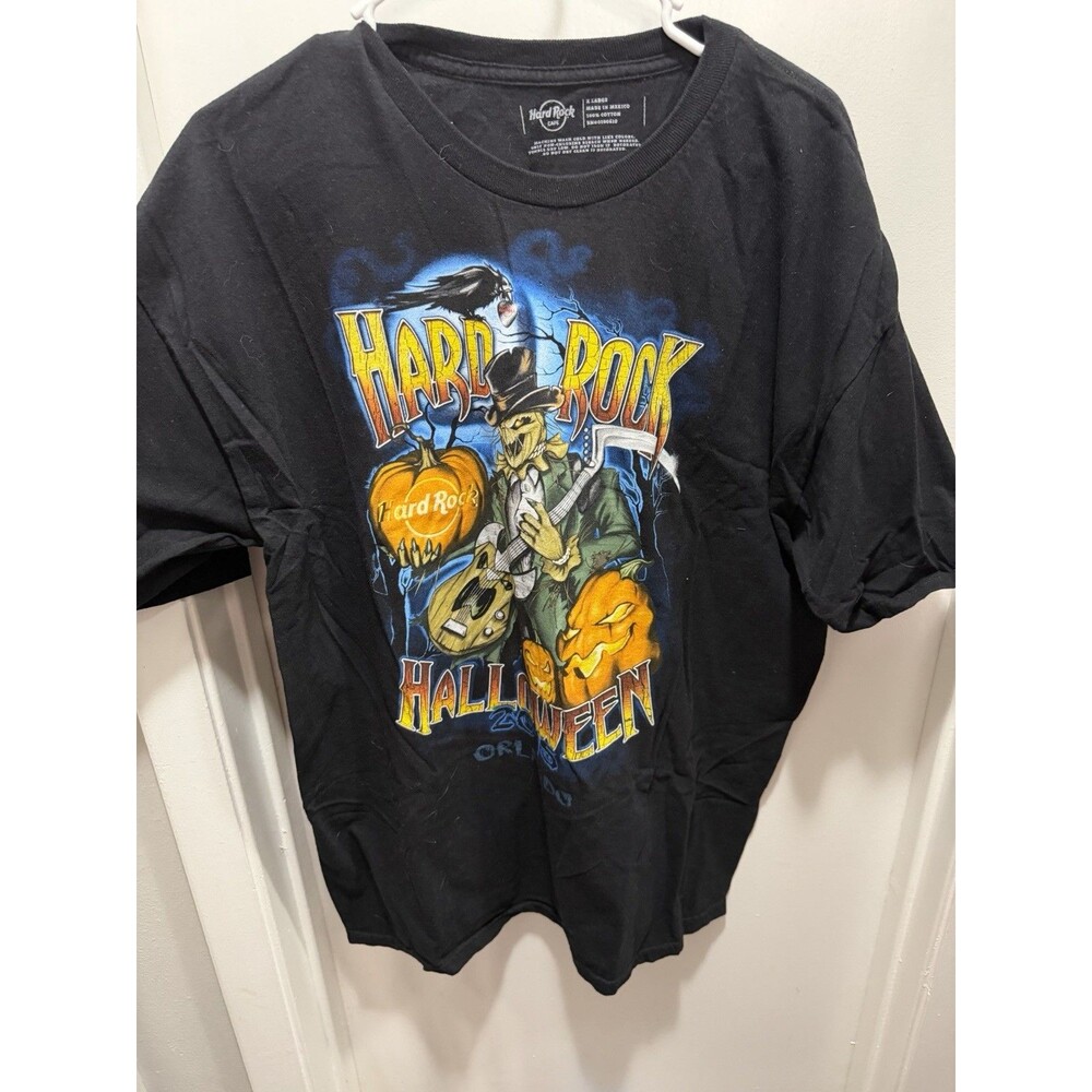 Hard Rock Café Halloween Orlando Black T-Shirt, Size XL, Original